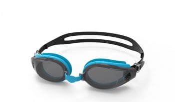 SwimTech Fusion Goggles: Black/Blue/Smoke - Adult