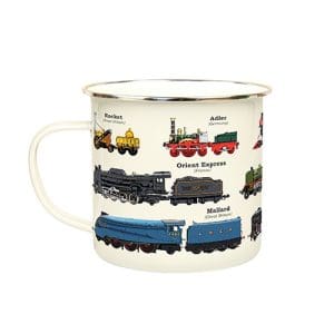 Trains Enamel Mug
