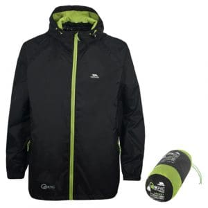 Trespass Qikpac Waterproof Jacket: Black - XLarge