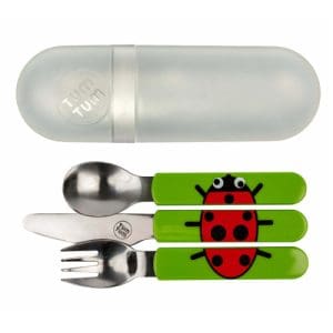 Tum Tum Travel Cutlery Set with Case - Ladybird