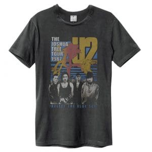 U2 Bullet The Blue Sky Amplified Vintage Charcoal Large T Shirt