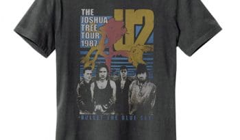 U2 Bullet The Blue Sky Amplified Vintage Charcoal Medium T Shirt