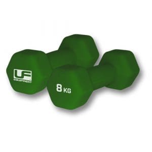 Urban Fitness Hex Dumbbells - Neoprene Covered (Pair) - Bottle 8kg
