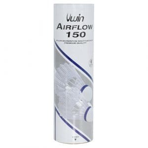 Uwin Airflow 150 Badminton Shuttlecocks (Tube of 6) - White