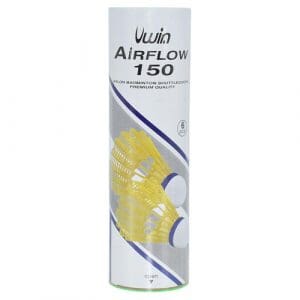 Uwin Airflow 150 Badminton Shuttlecocks (Tube of 6) - Yellow