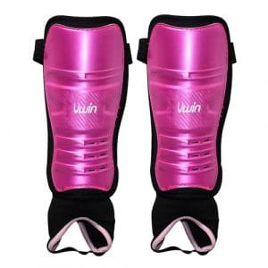 Uwin Hockey Shinguards: Pink/Purple/Black - XSmall