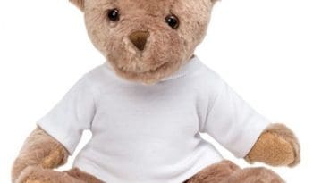 White Plain T-Shirt for Teddy Bear - Large