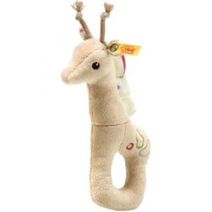 Wild Sweeties Tulu giraffe grip toy with rattle and rustling foil, beige