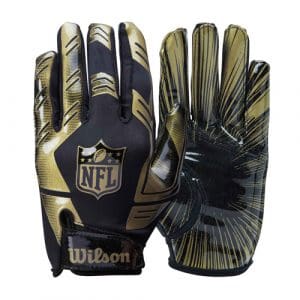 Wilson NFL Stretch Fit Receivers Gloves - Black/Gold