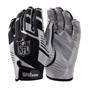 Wilson NFL Stretch Fit Receivers Gloves - Black/Silver