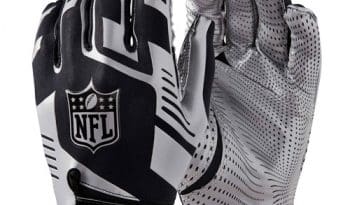 Wilson NFL Stretch Fit Receivers Gloves - Black/Silver