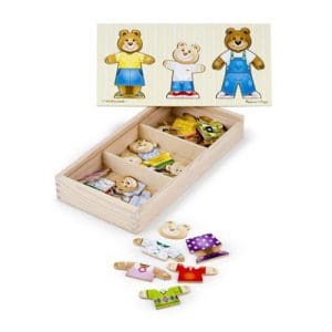 Wooden Bear Family Dress-Up Puzzle