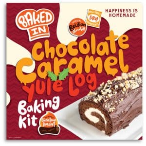 Baked In Chocolate & Caramel Yule Log Baking Kit