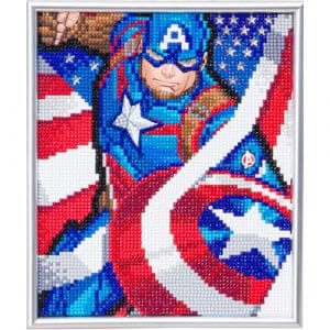 Captain America Crystal Art Framed Picture Kit 21x25m
