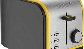 Zanussi Stainless Steel 2 Slice Toaster yellow edging