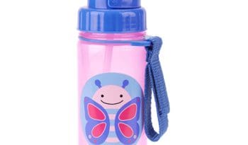 Zoo Straw Plastic Bottle - Butterfly