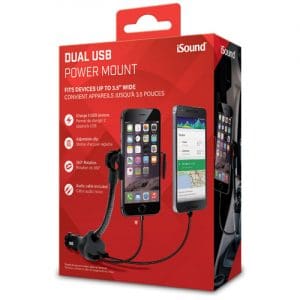 iSound Dual USB Power Mount - Black
