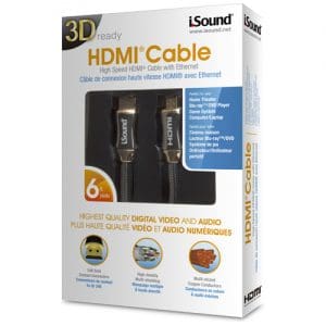 iSound HDMI 6ft Cable with Ethernet -  Silver/Gold