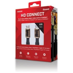 iSound HDMI HD Connect 25ft Cable - Black/Gold