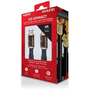 iSound HDMI HD Connect 6ft Cable - Black/Gold