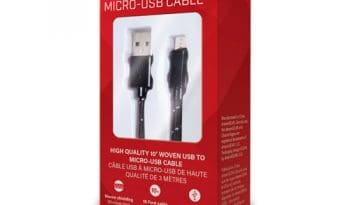 iSound Micro-USB Braided Charge & Sync 10ft Cable - Black