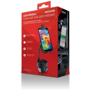 iSound Smartphone Universal Cup Holder Mount - Black