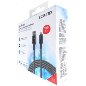 iSound iPhone/iPad Durapower Cable - Black