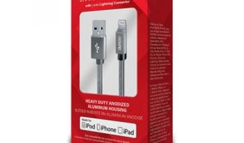 iSound iPhone/iPad/iPod Braided Charge & Sync Lightning 10ft Cable - Silver