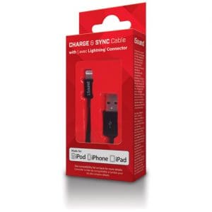 iSound iPhone/iPad/iPod Braided Charge & Sync Lightning 4ft Cable - Black